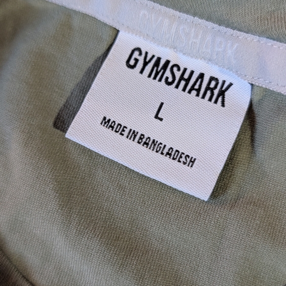 Gymshark Green Logo Tank Top Sleeveless Crew Neck Cotton Blend Mens L - Picture 4 of 5